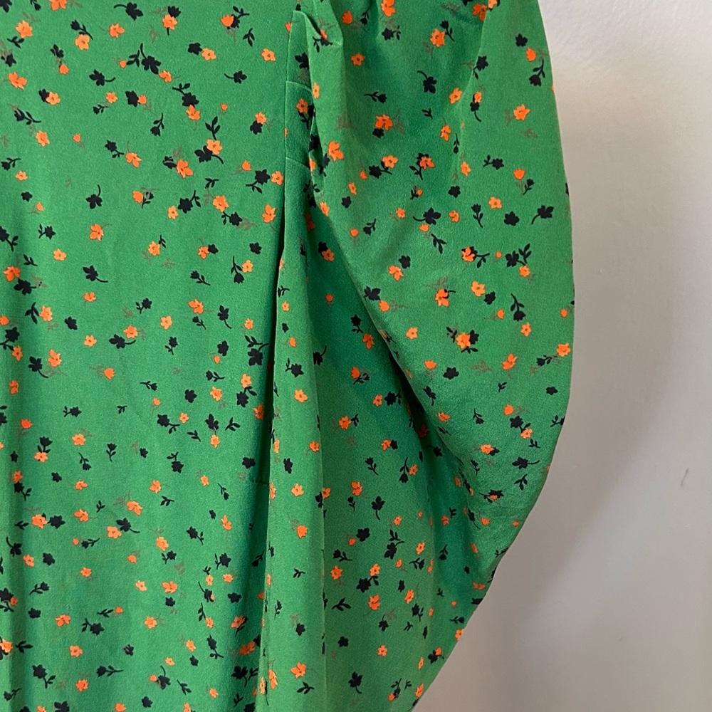 Veronica Beard Green Star Print Mini Dress - Picture 6 of 8